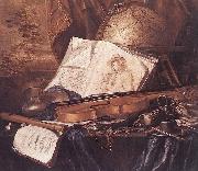 Pieter de Ring Still Life of Musical Instruments oil on canvas